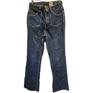 Vintage TALL GIRL Denim Jeans Flare Wide‎ Leg Size 8